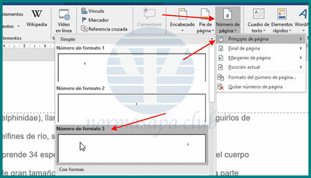 agregar-numero-pagina-word-normas-apa Indica la sección estilos en word normas apa