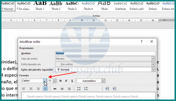 tipo-fuente-normas-apa-word Selección del tipo de fuente en word
